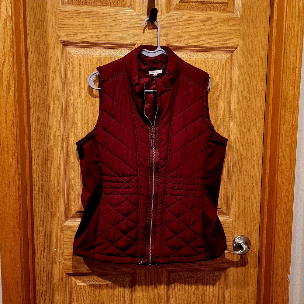 Maurices Maroon Quilted Vest